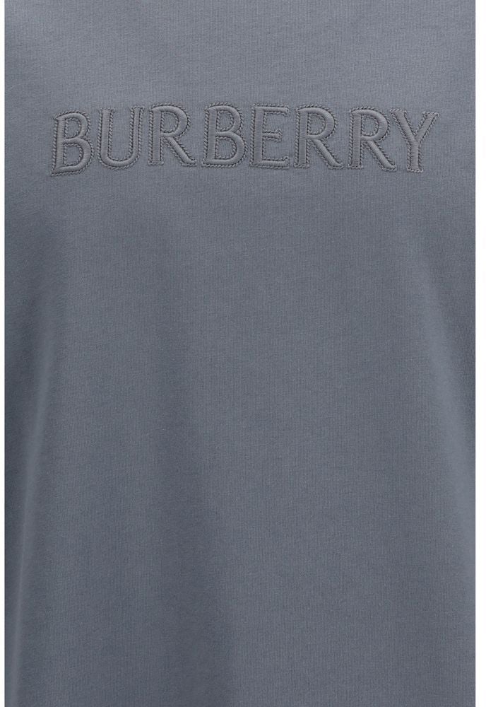 Burberry Burberry Gray Cotton T-Shirt Grijs