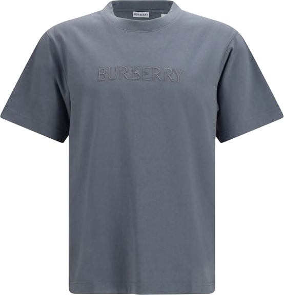 Burberry Burberry Gray Cotton T-Shirt Grijs