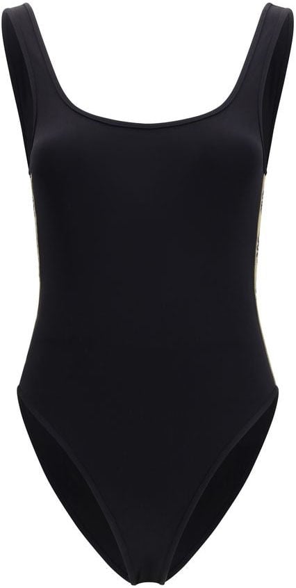Burberry Black Polyamide One-Piece Swimsuit Zwart