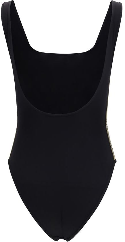 Burberry Black Polyamide One-Piece Swimsuit Zwart