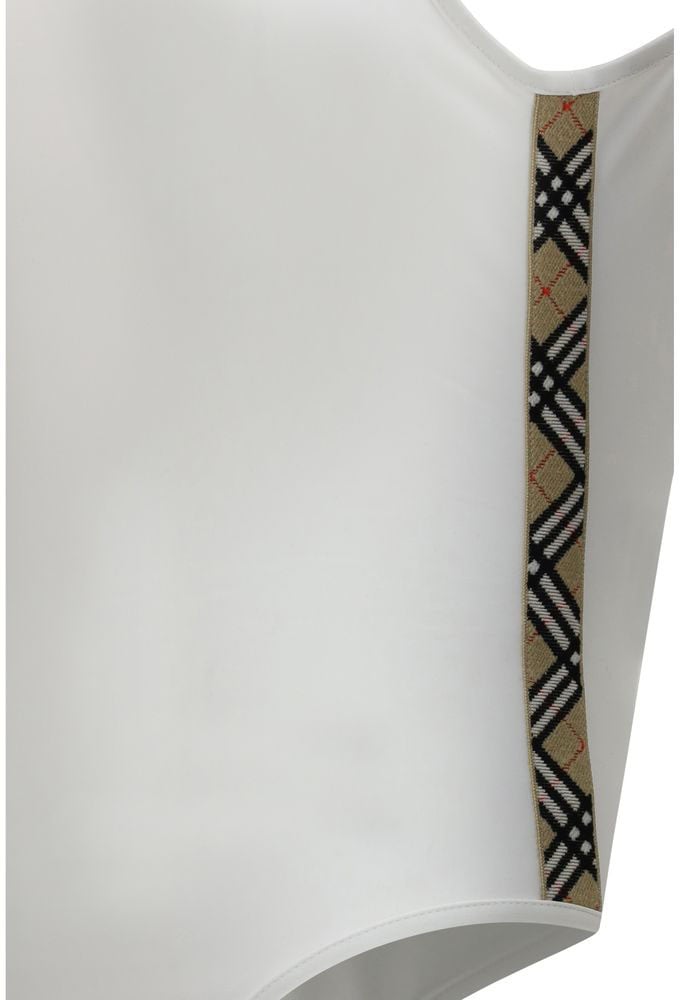 Burberry White Polyamide One-Piece Swimsuit Wit