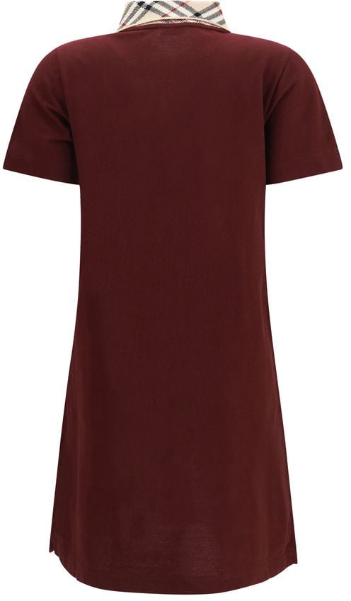Burberry Bordeaux Cotton Casual Dress Maroon