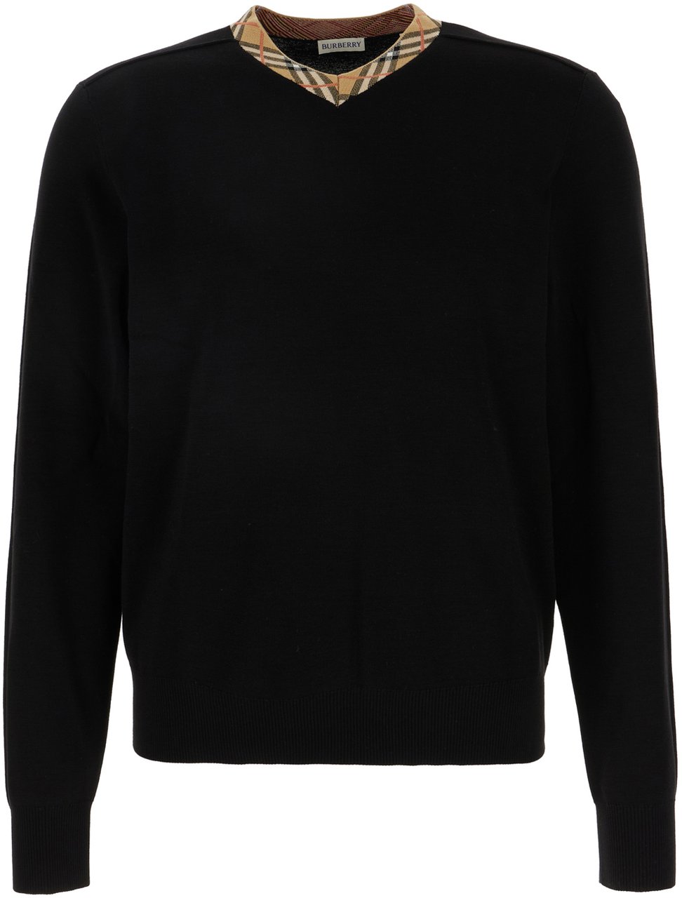 Burberry Black wool sweater Dierenprint