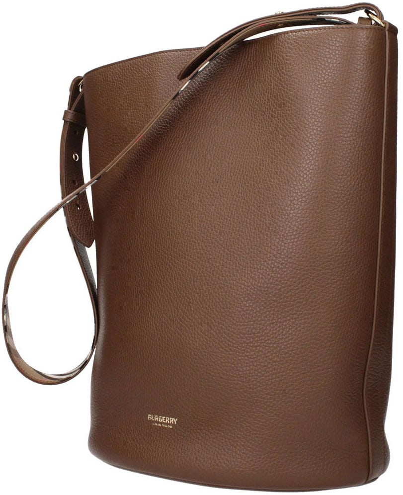 Burberry Burberry Leather Crossbody Bag Brown Bruin
