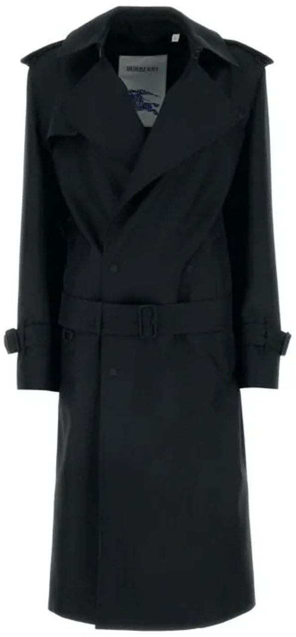 Burberry Burberry Blend Silk Trench Coat Zwart