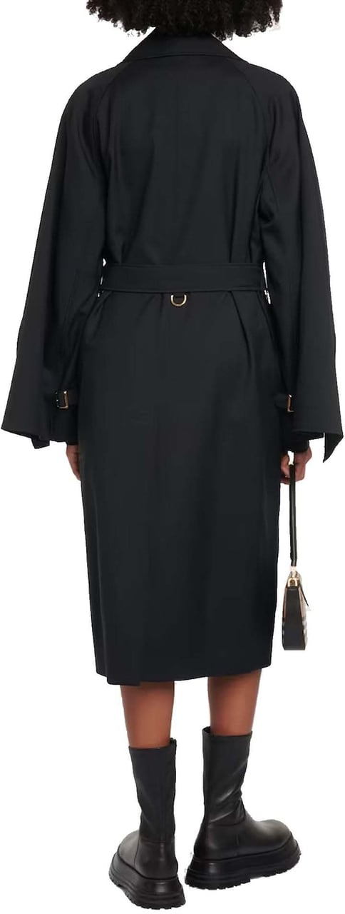 Burberry Burberry Blend Wool Trench Coat Zwart