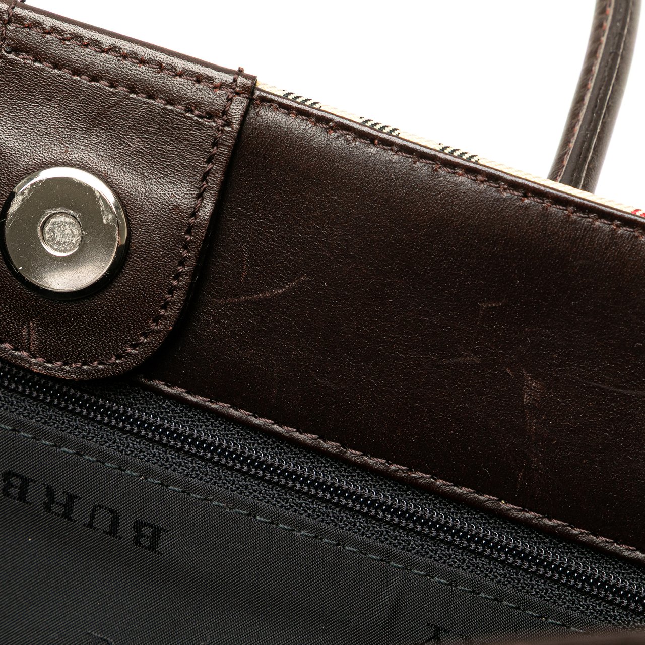 Burberry House Check Canvas Handbag Bruin