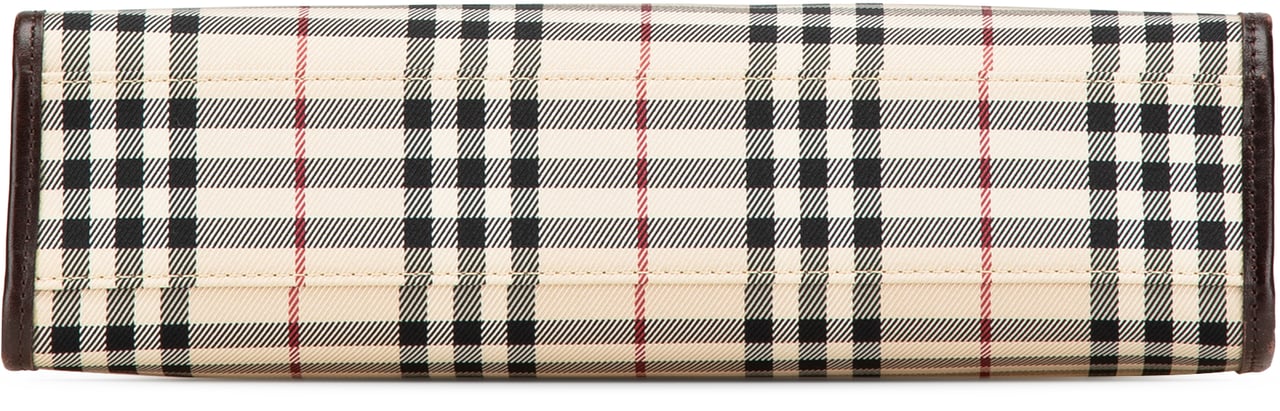 Burberry House Check Canvas Handbag Bruin