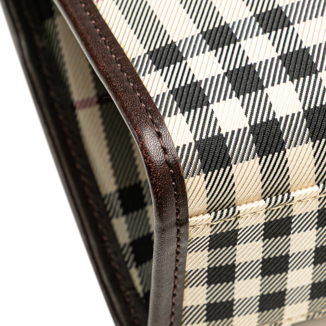 Burberry House Check Canvas Handbag Bruin