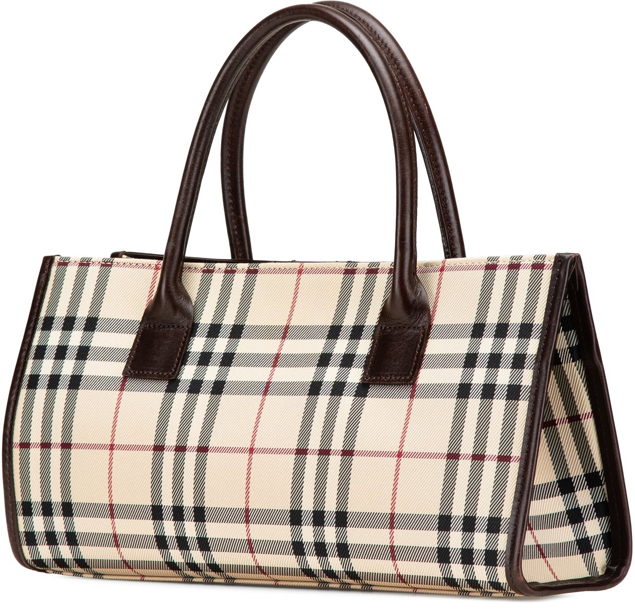 Burberry House Check Canvas Handbag Bruin