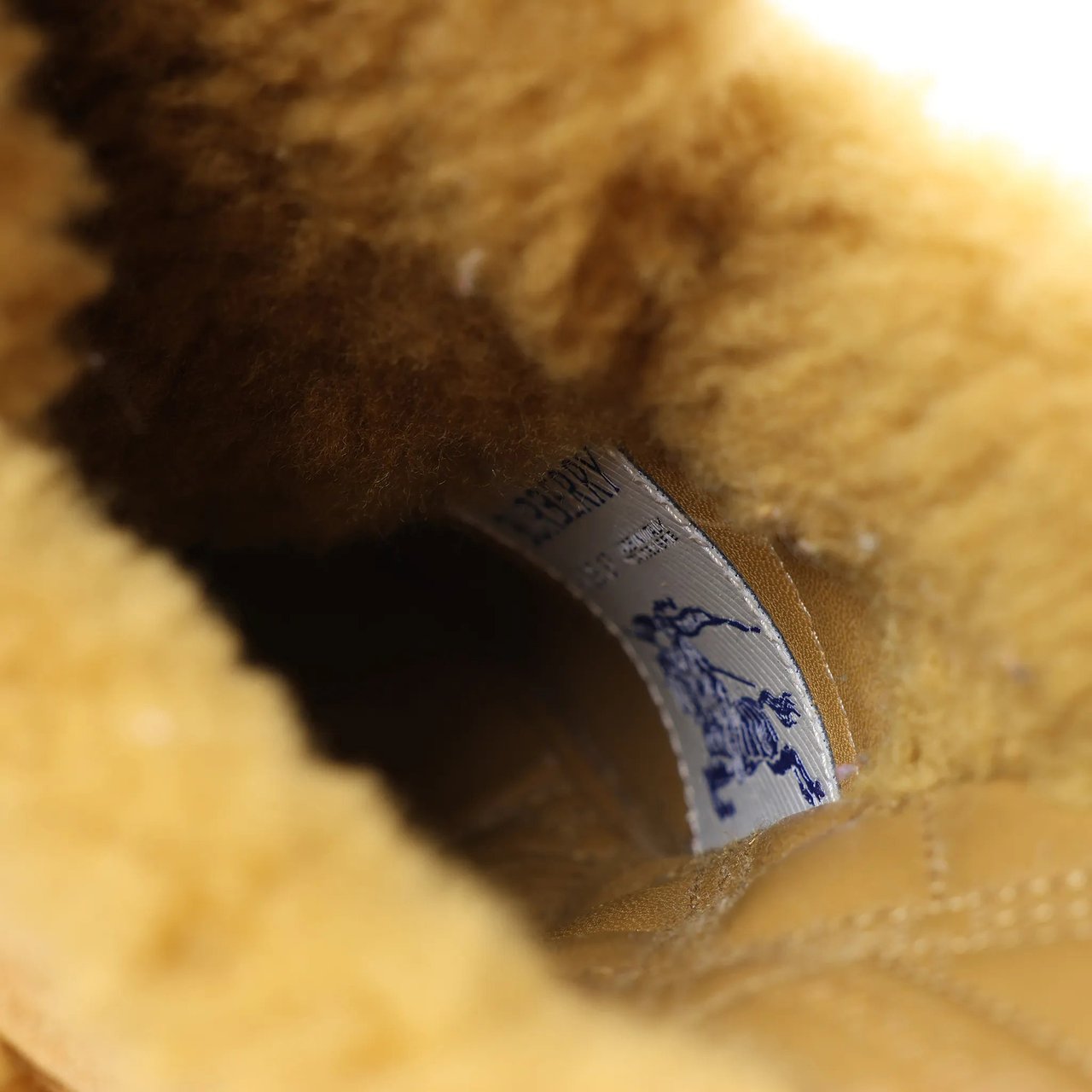 Burberry Highland Suede x Sheepskin Mule in Beige, Size EU 37 Beige