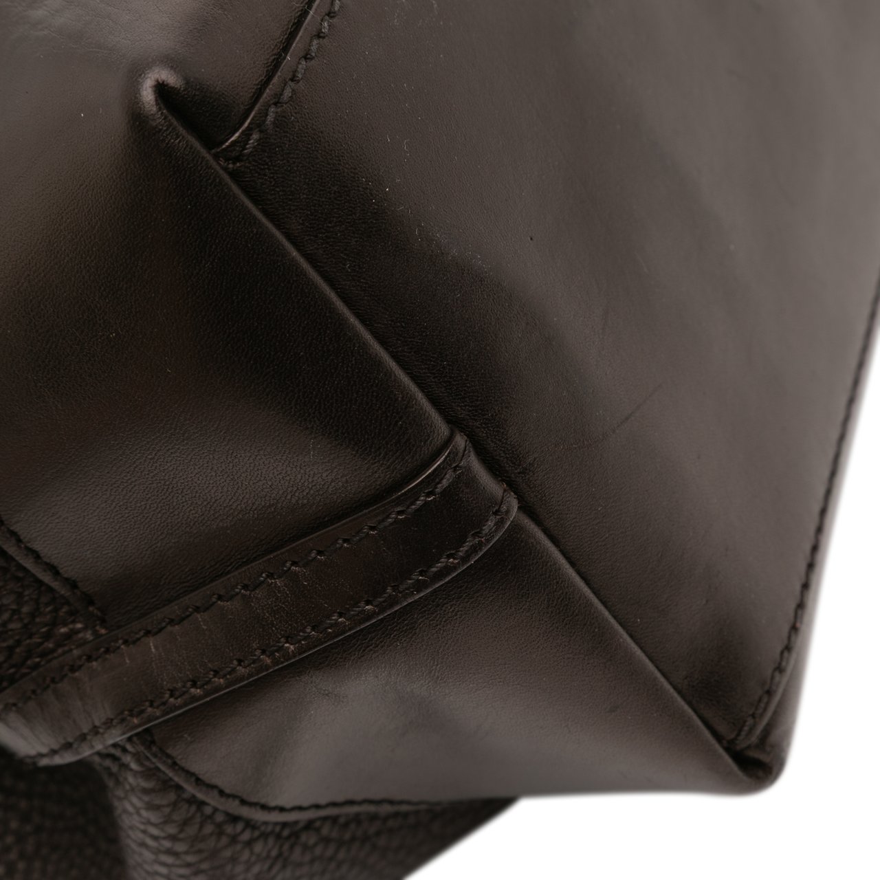 Burberry Calfskin Bridle Hepburn Satchel Bruin