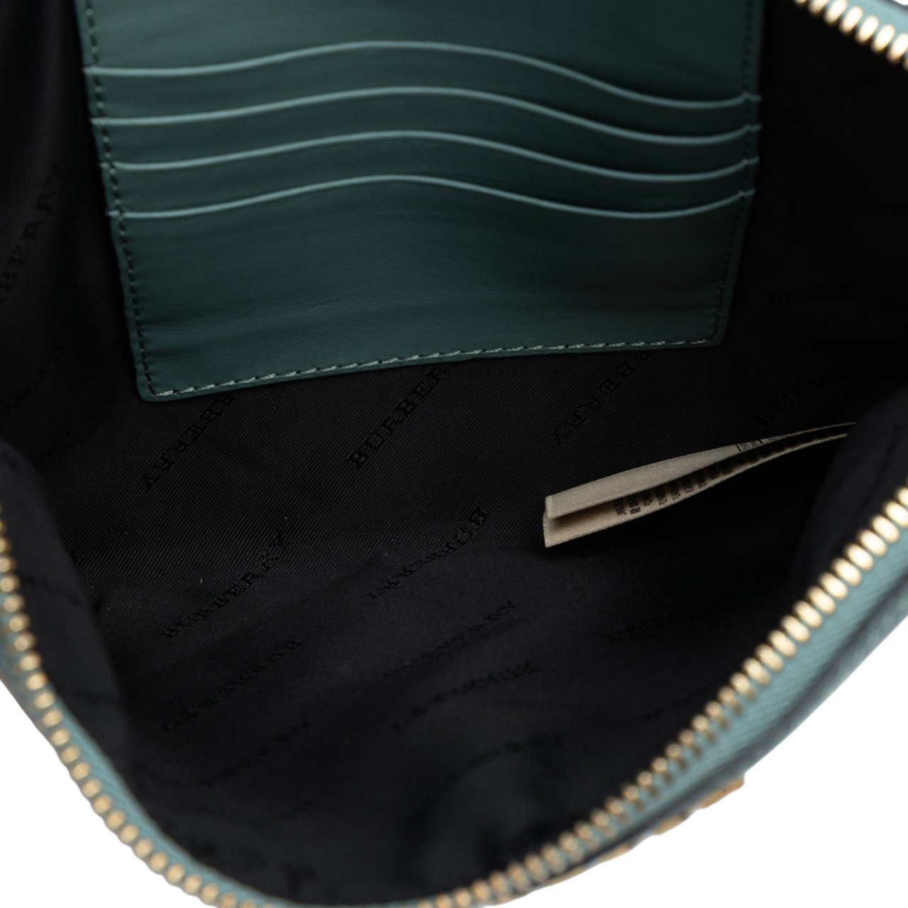 Burberry Haymarket Check Canvas Peyton Crossbody Bruin