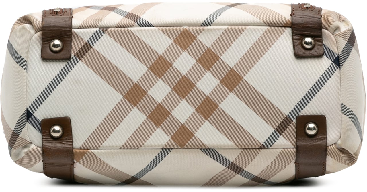 Burberry Supernova Check Canvas Tote Bruin