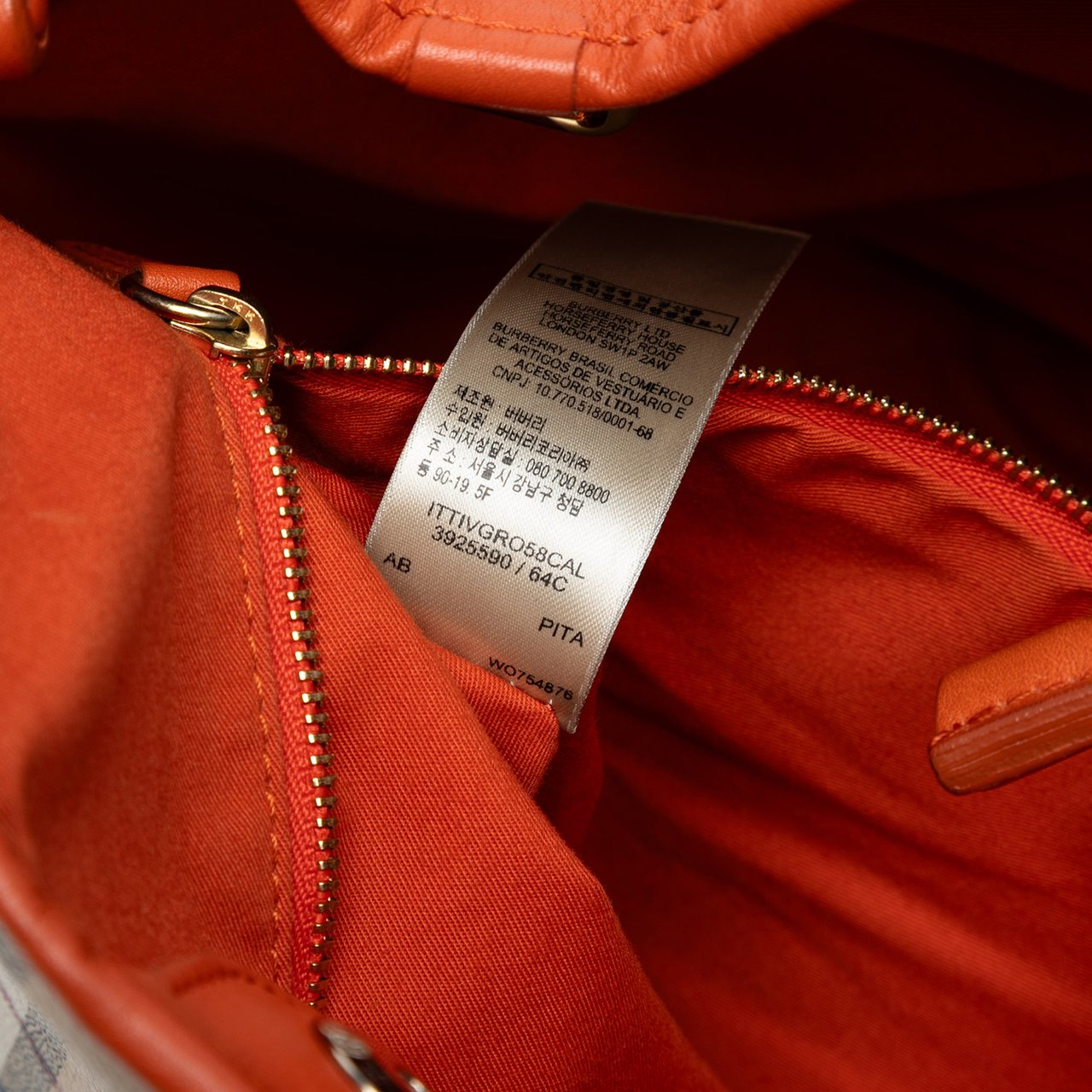 Burberry Small Leather Trimmed Haymarket Check Coated Canvas Canterbury Tote Bruin