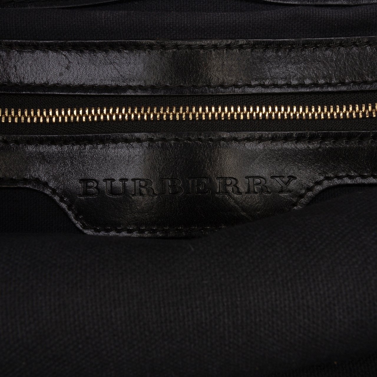 Burberry Medium House Check Canvas and Leather Bridle Lynher Tote Bruin