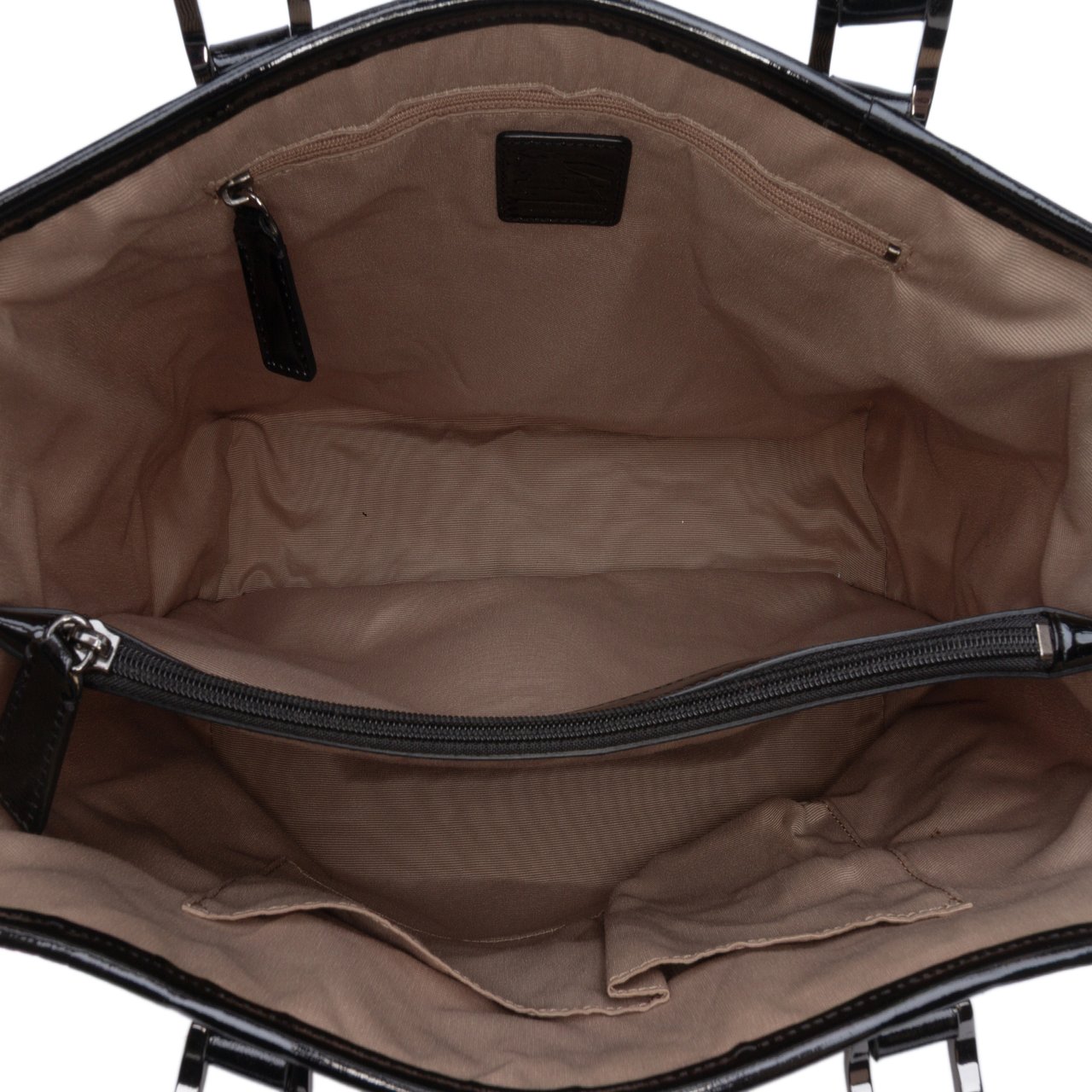 Burberry Supernova Check Coated Canvas Tote Bruin