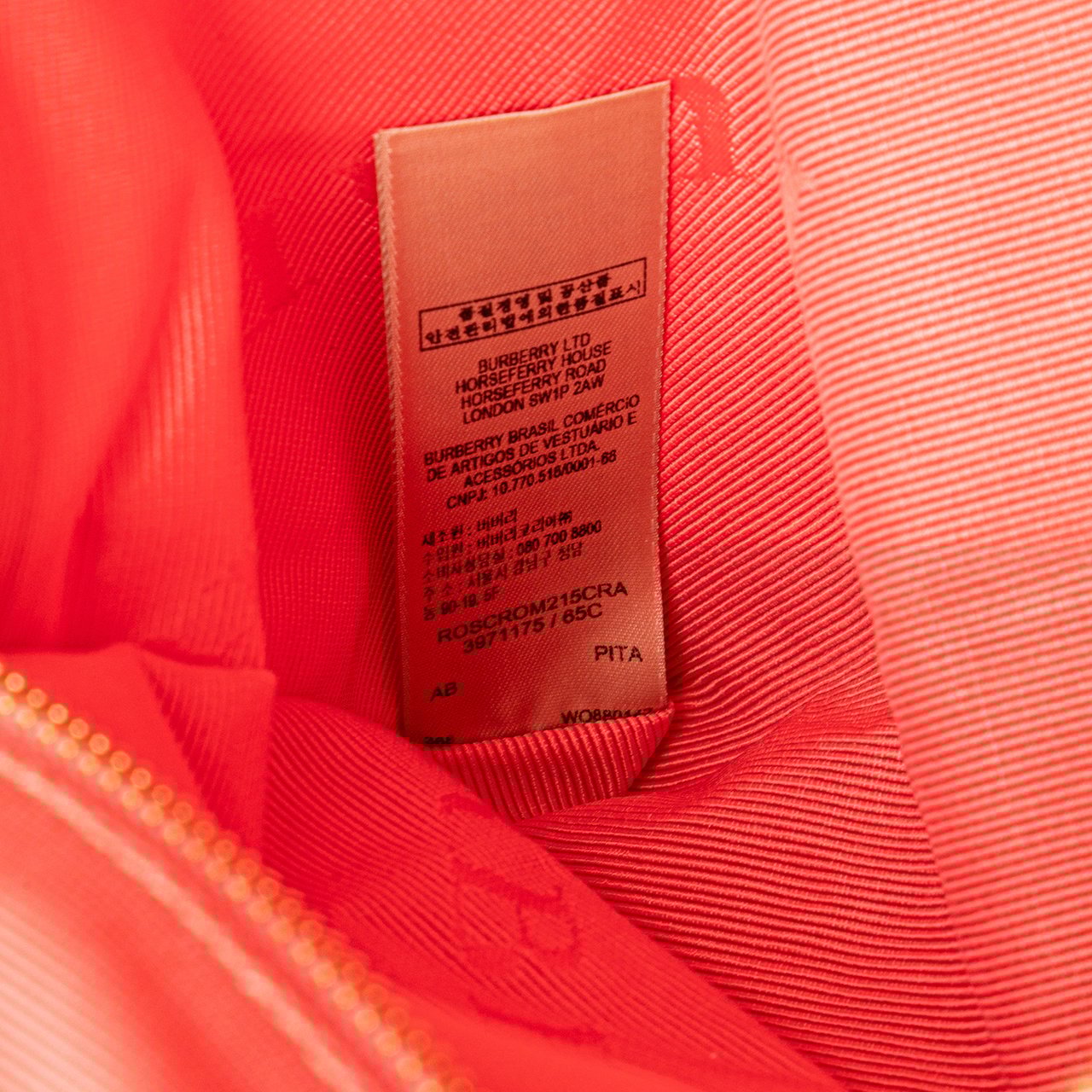 Burberry Small Heritage Grain Check Embossed Orchard Bowling Bag Roze
