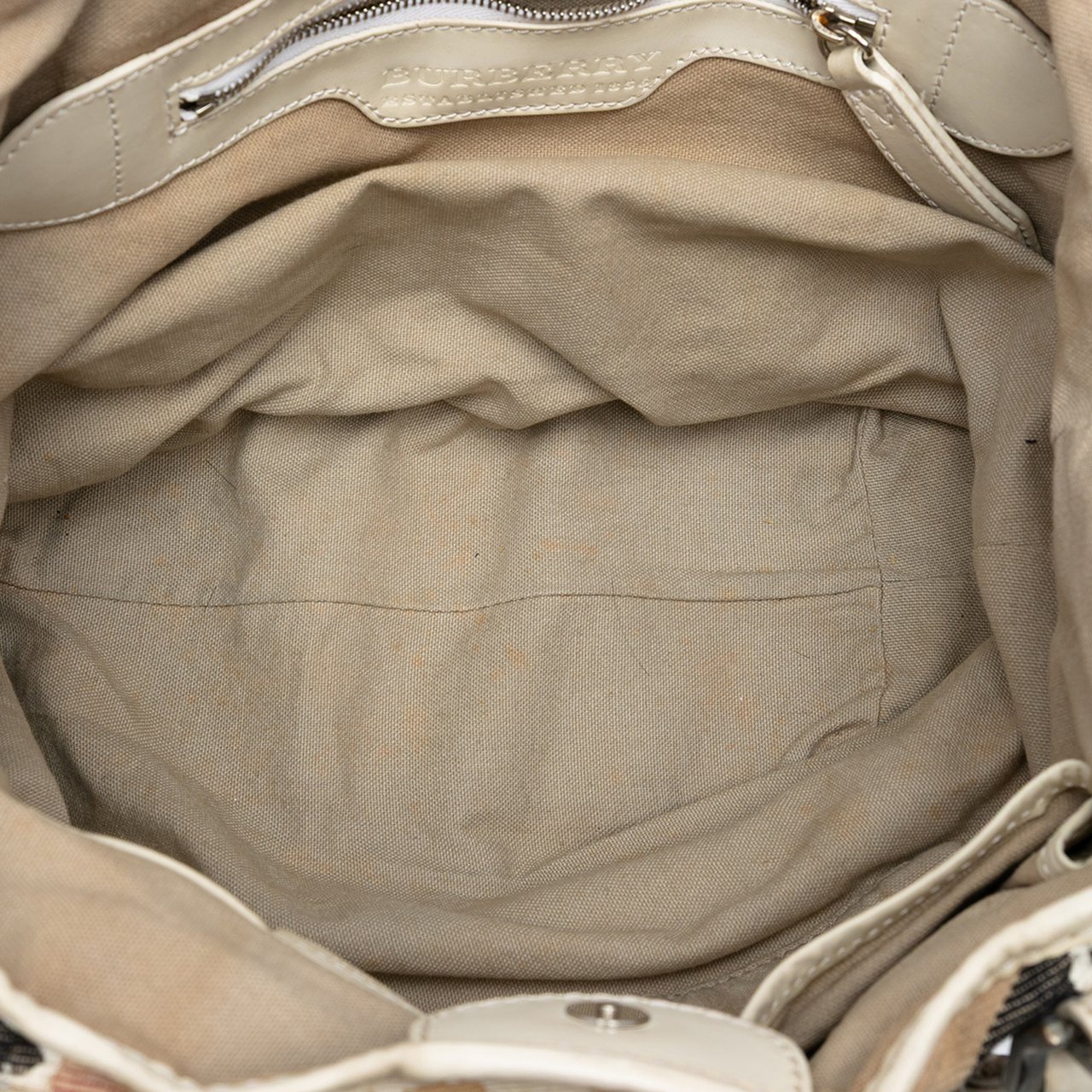 Burberry Supernova Check Painted Canvas Tote Bruin