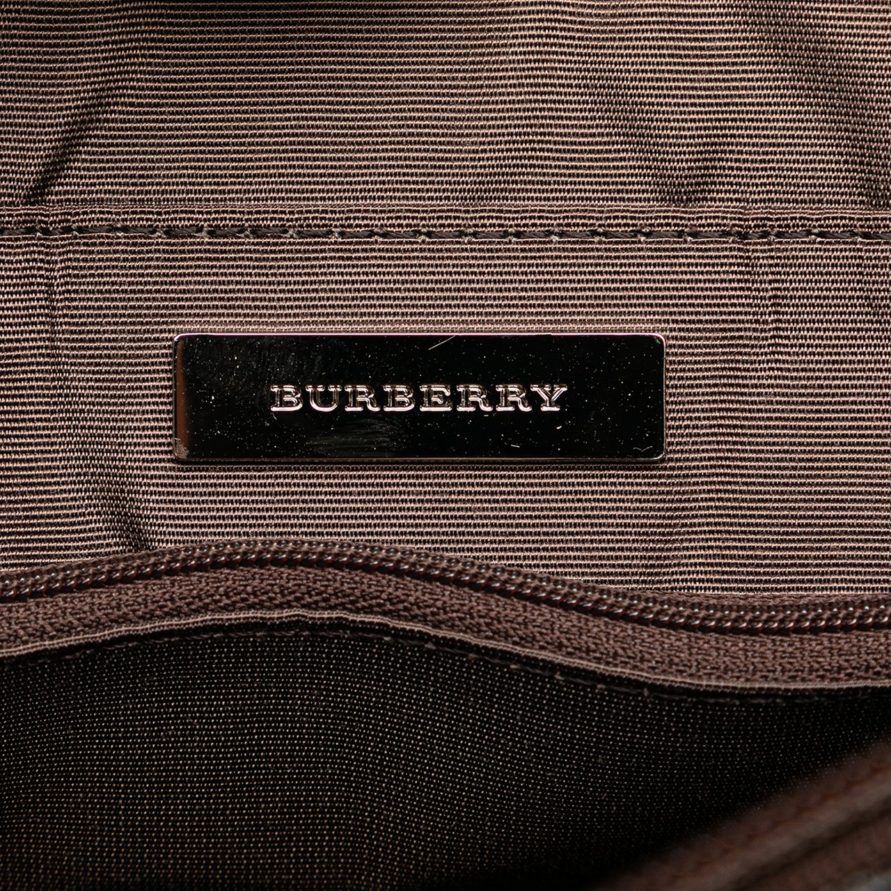 Burberry House Check Canvas Handbag Bruin