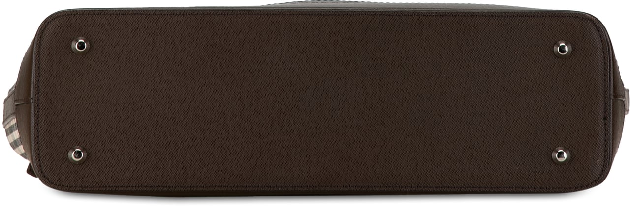 Burberry House Check Canvas Handbag Bruin