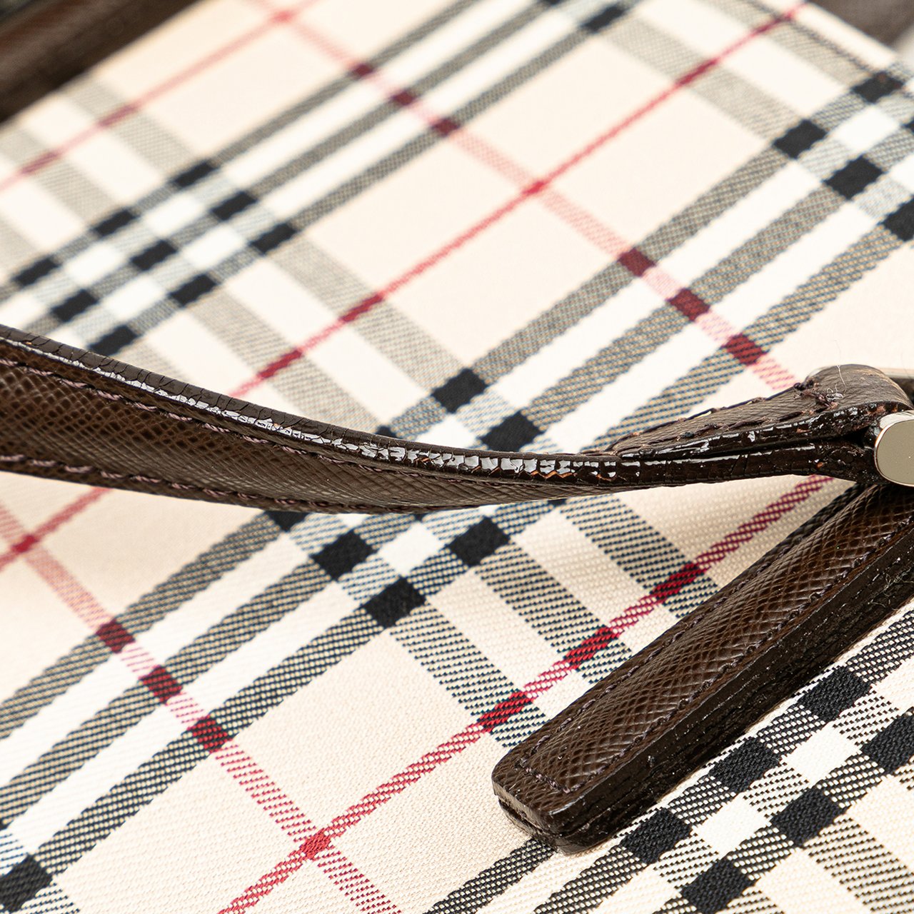 Burberry House Check Canvas Handbag Bruin