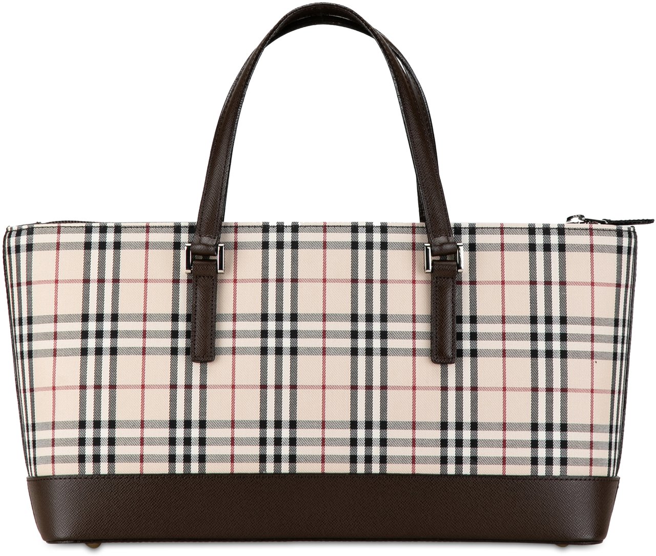 Burberry House Check Canvas Handbag Bruin