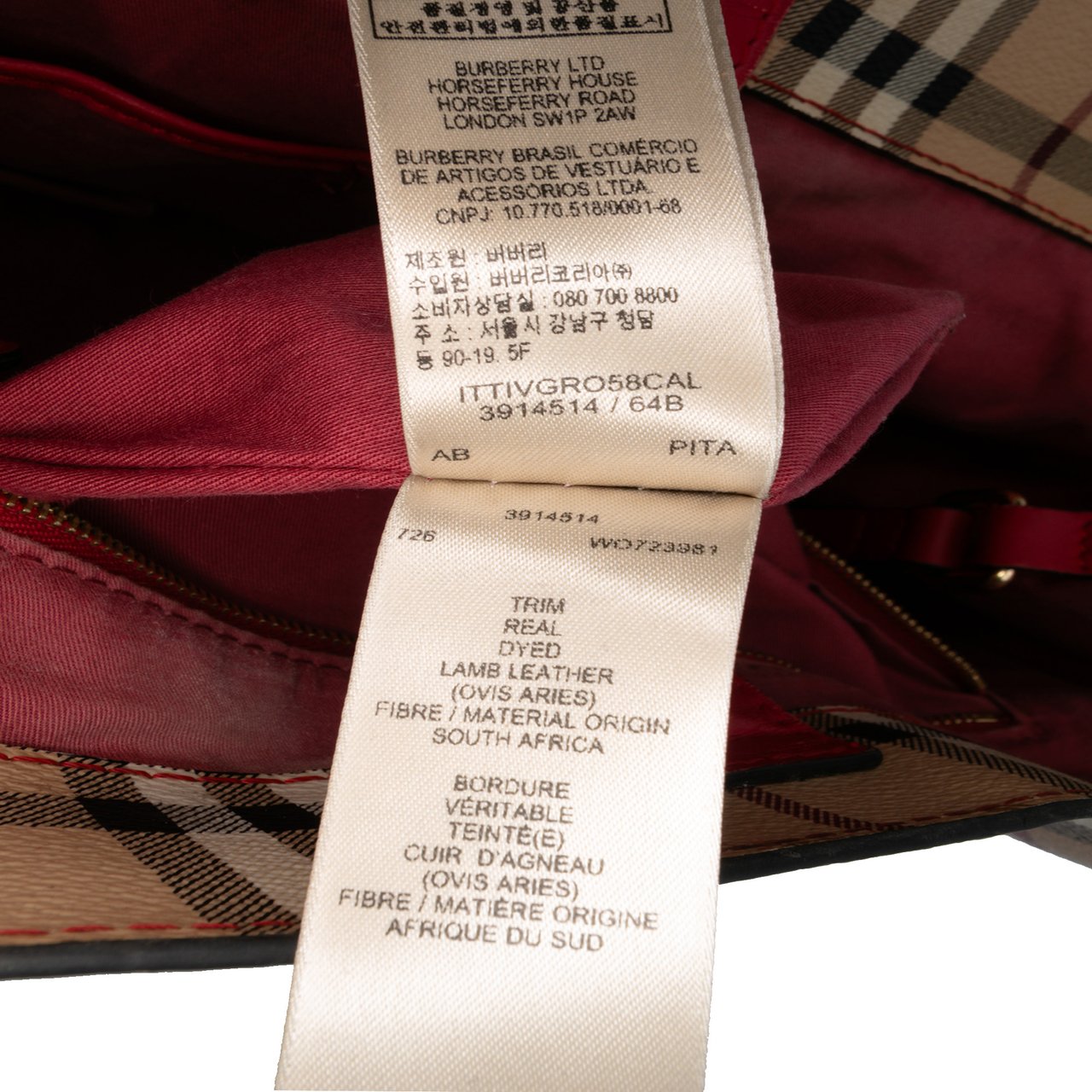 Burberry Small Haymarket Check Coated Canvas Canterbury Tote Bruin