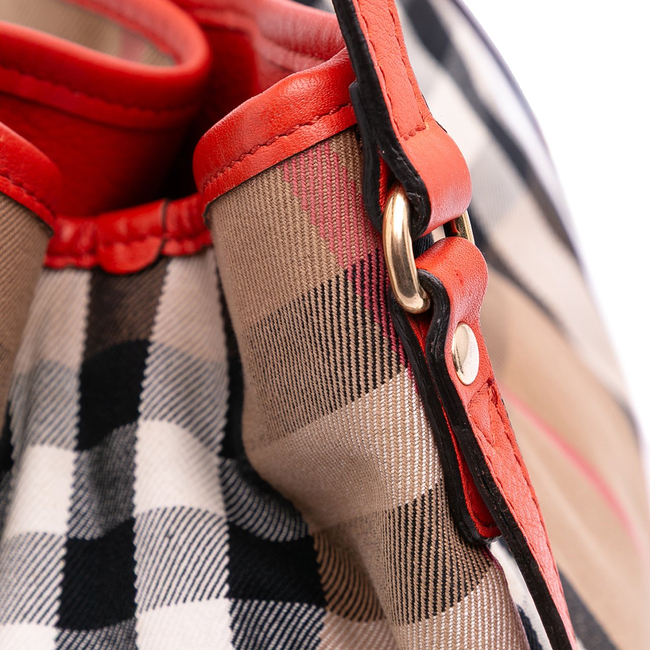 Burberry Small House Check Canvas Canterbury Tote Bruin