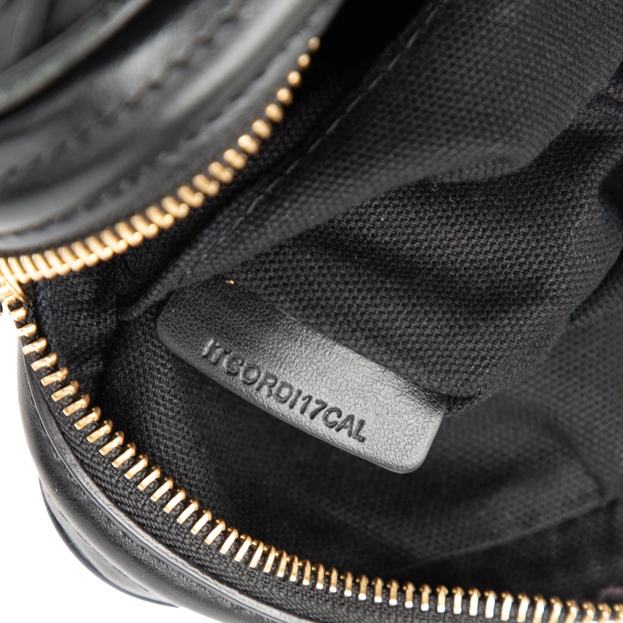 Burberry Embossed Calfskin TB Monogram Camera Chain Crossbody Zwart