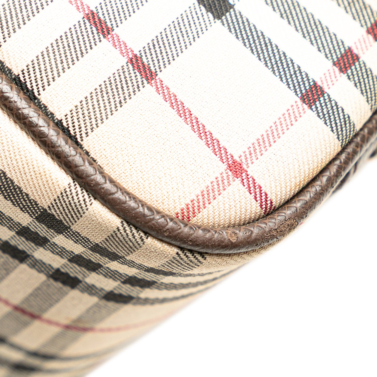 Burberry House Check Canvas Handbag Bruin