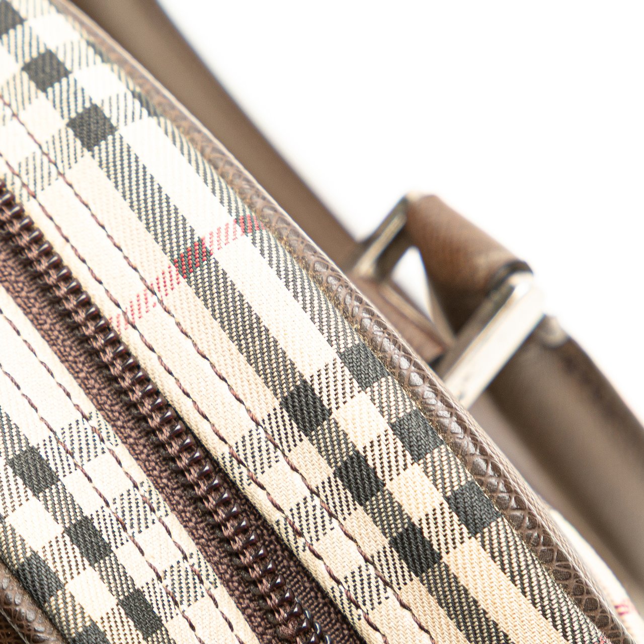 Burberry House Check Canvas Handbag Bruin