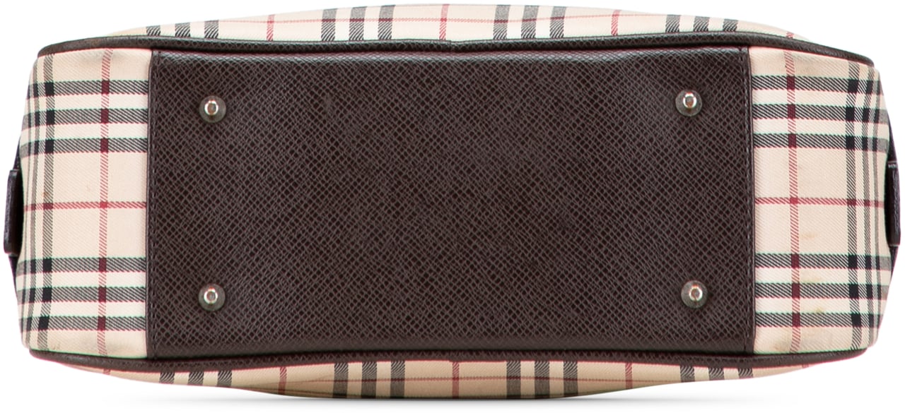 Burberry House Check Canvas Handbag Bruin