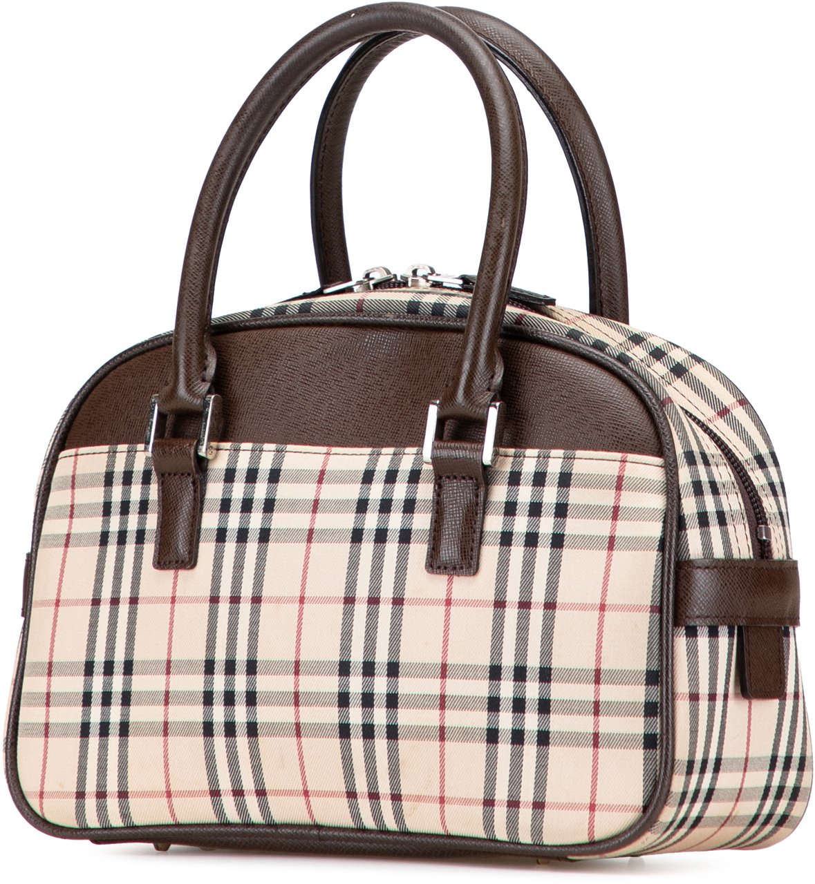 Burberry House Check Canvas Handbag Bruin