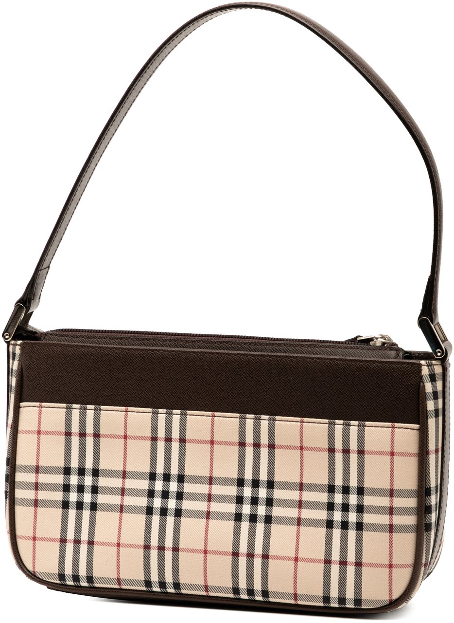 Burberry House Check Canvas Shoulder Bag Bruin