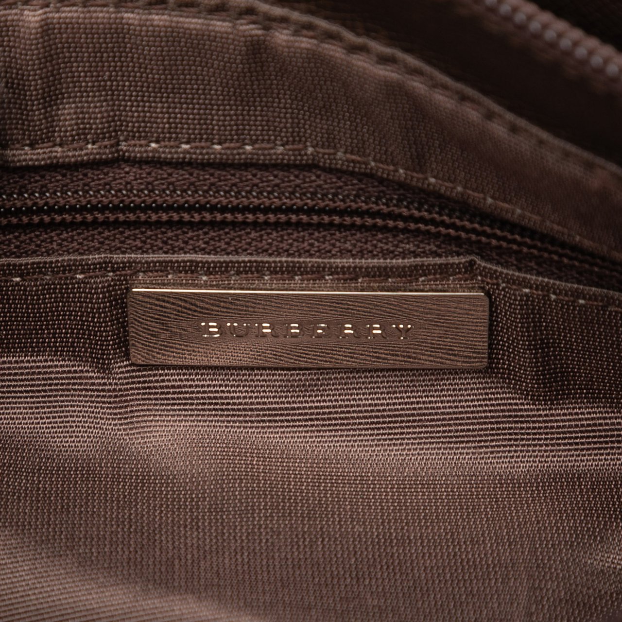 Burberry House Check Canvas Shoulder Bag Bruin