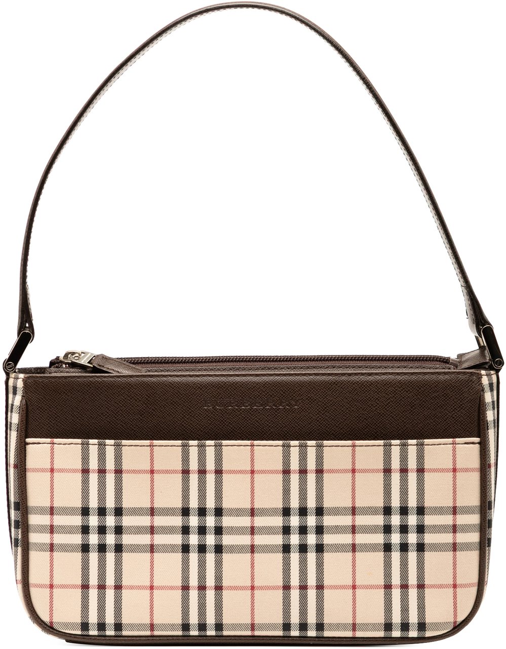 Burberry House Check Canvas Shoulder Bag Bruin