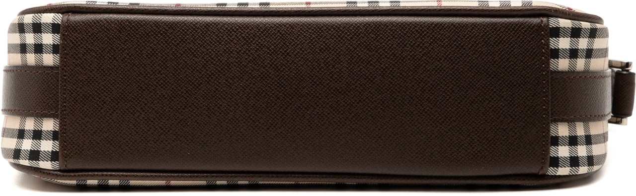 Burberry House Check Canvas Shoulder Bag Bruin