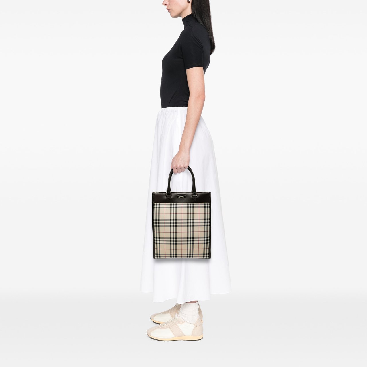 Burberry House Check Canvas Tote Bruin