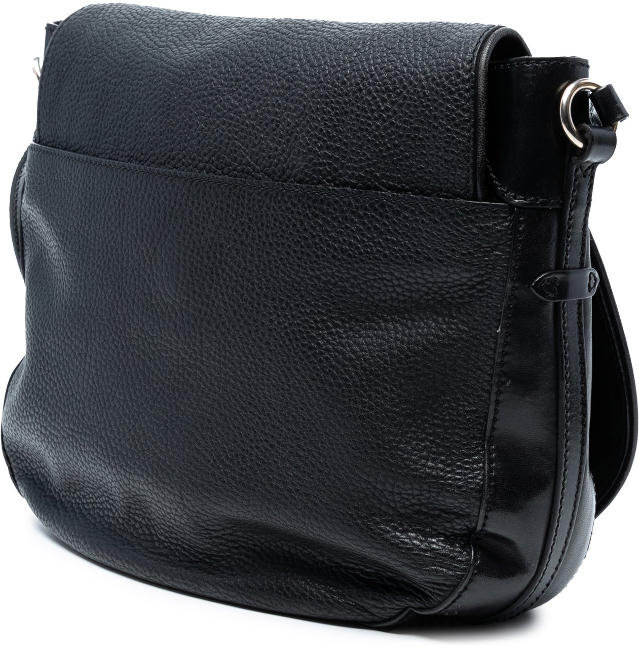 Burberry Medium Grained Leather Maydown Shoulder Bag Zwart