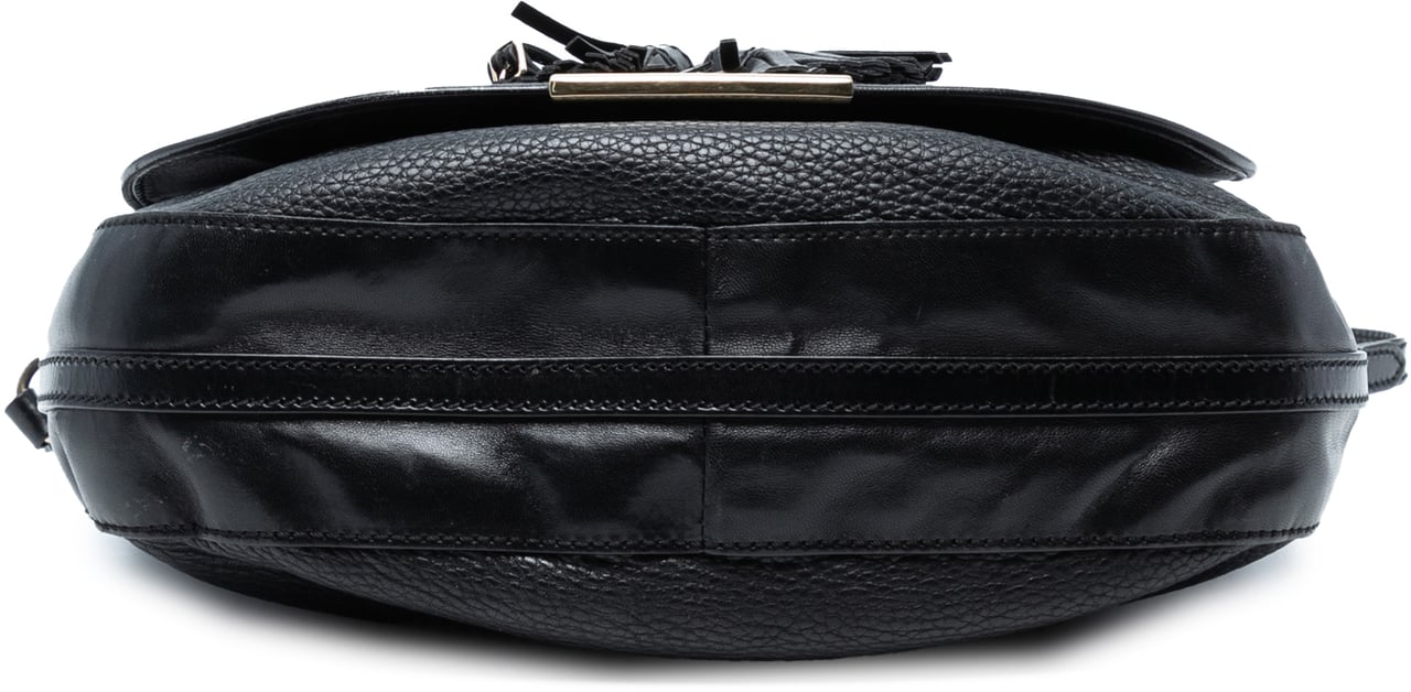 Burberry Medium Grained Leather Maydown Shoulder Bag Zwart