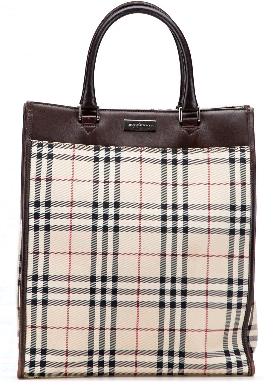 Burberry House Check Canvas Tote Bruin