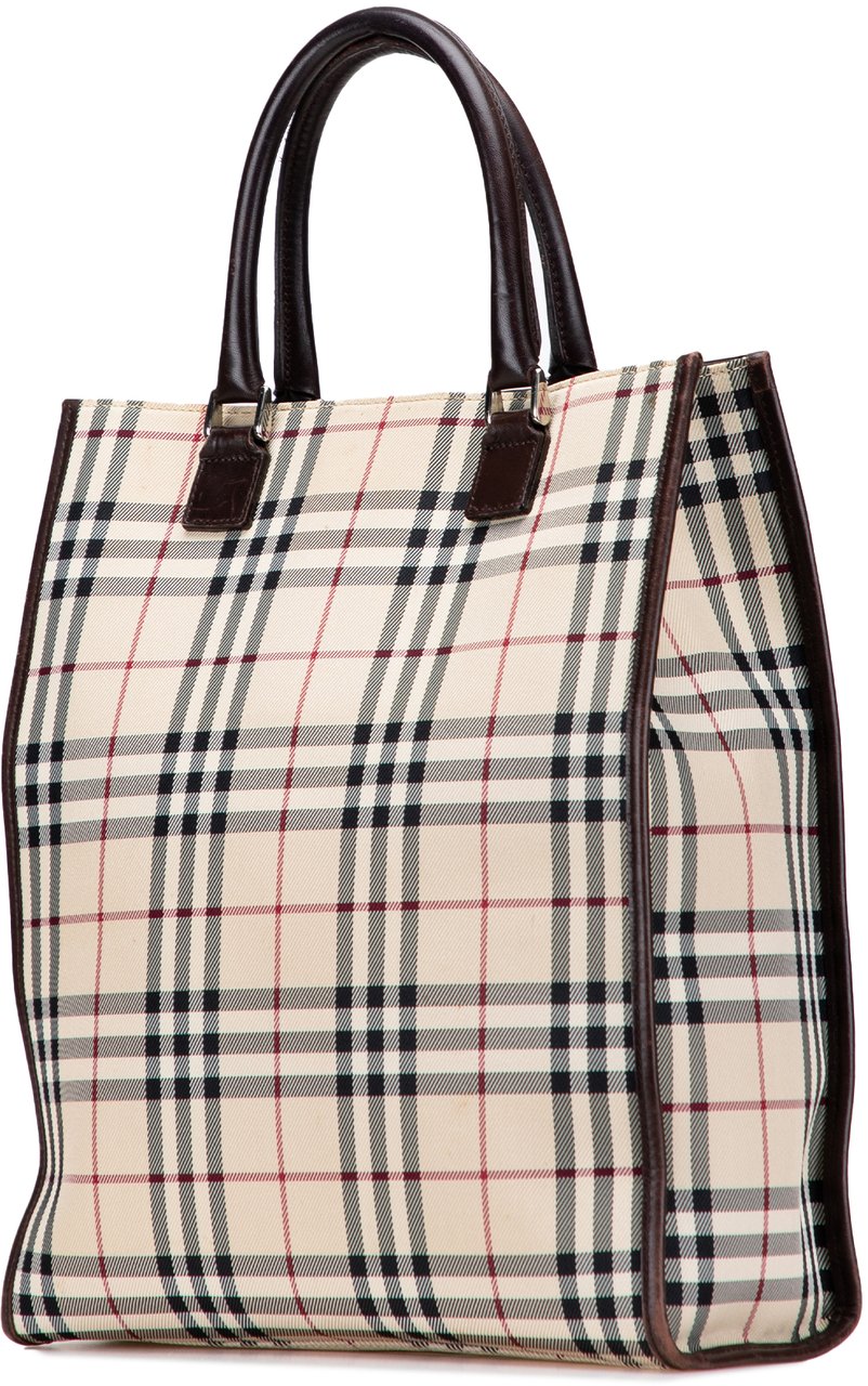 Burberry House Check Canvas Tote Bruin