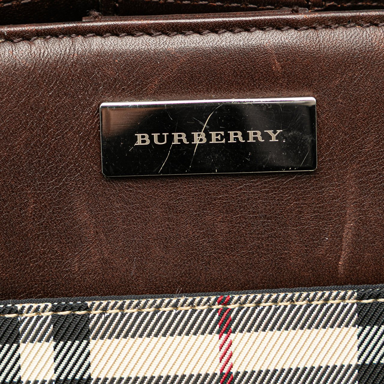 Burberry House Check Canvas Tote Bruin