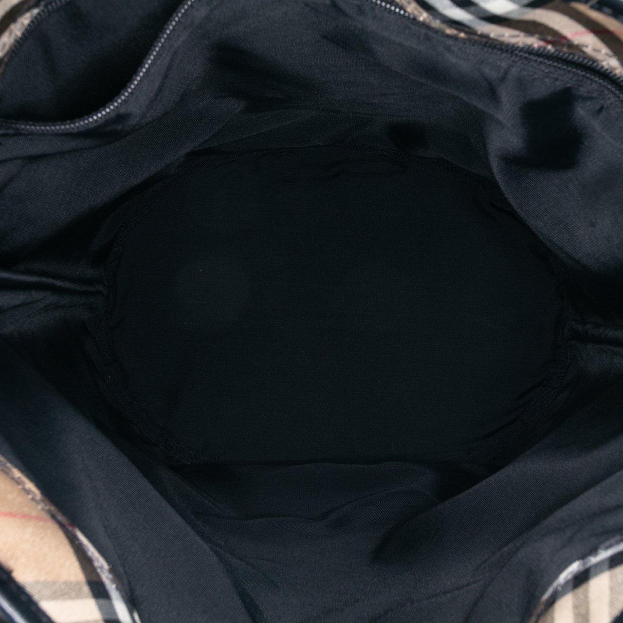Burberry Nova Check Trimmed Nylon Tote Bruin