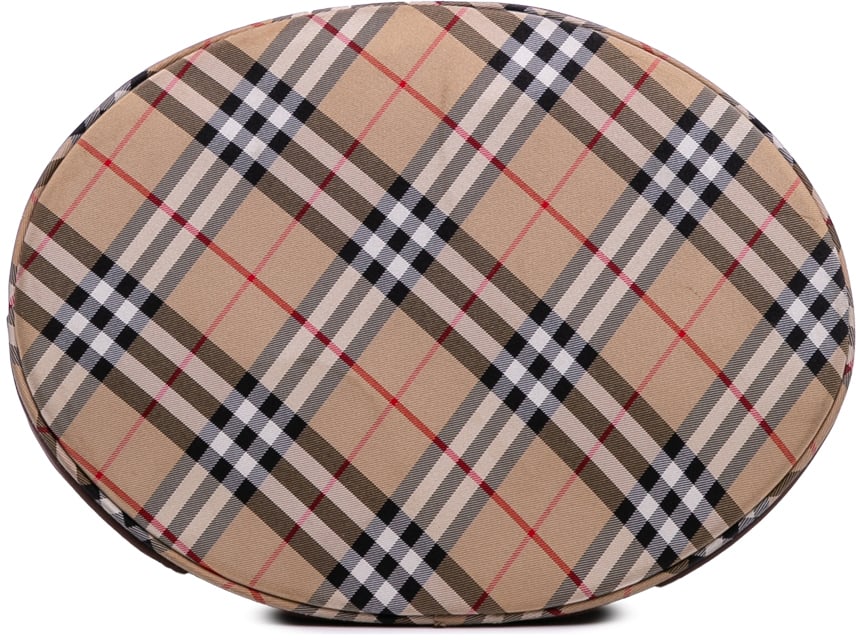 Burberry Nova Check Trimmed Nylon Tote Bruin