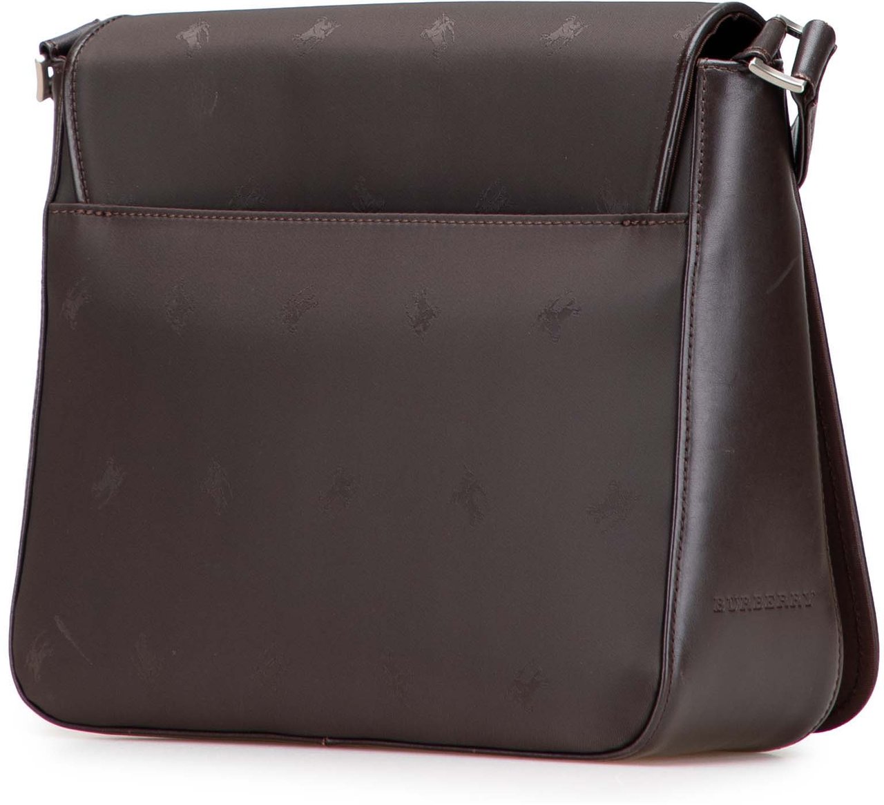 Burberry Jacquard and Leather Knight Crossbody Bruin
