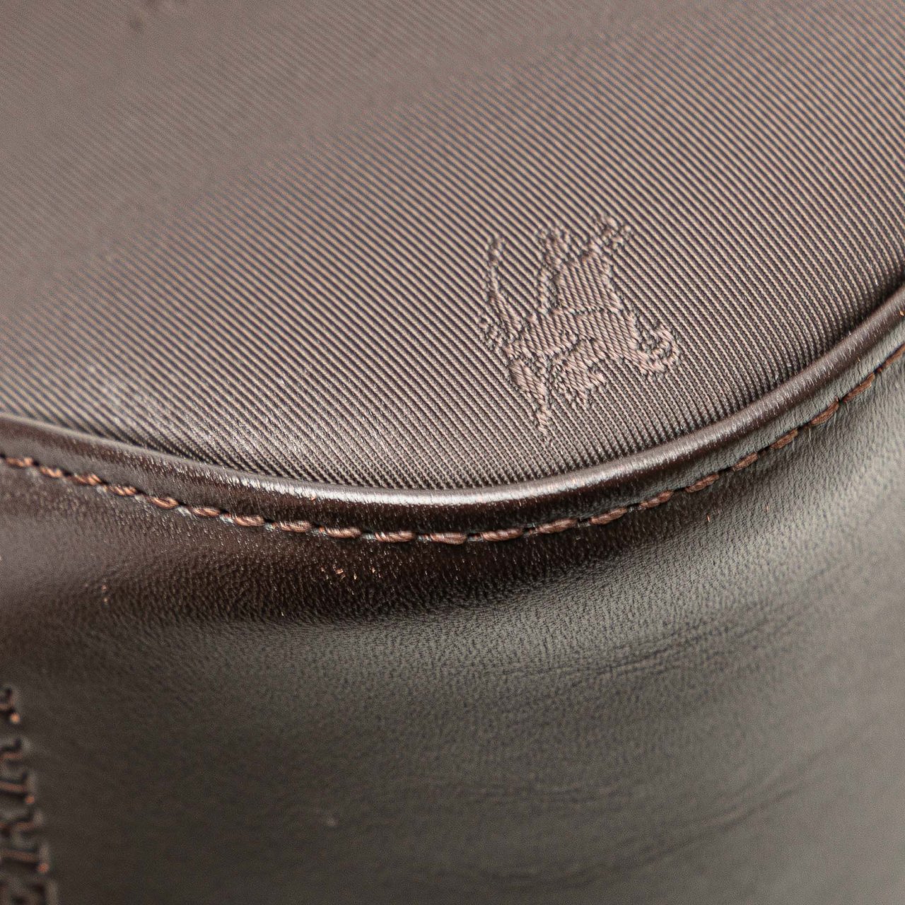 Burberry Jacquard and Leather Knight Crossbody Bruin