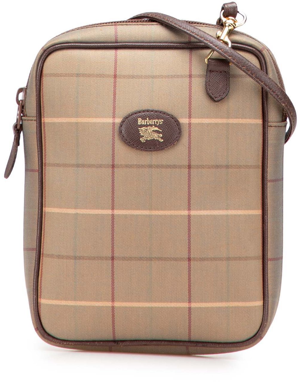 Burberry Vintage Check Canvas Crossbody Bruin