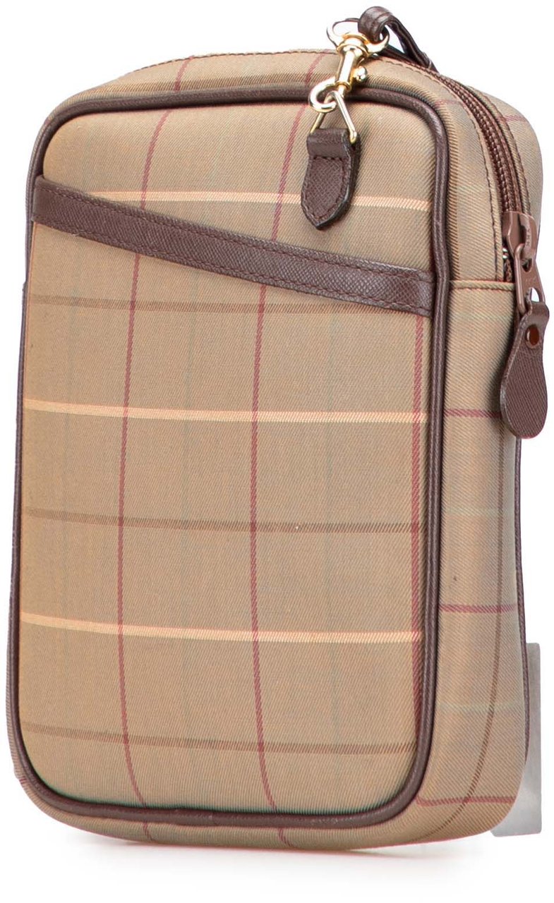 Burberry Vintage Check Canvas Crossbody Bruin